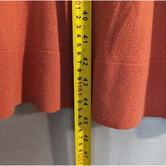 Ann Taylor Women's Open Maxi Cardigan Long Duster Soft Knit Orange Size LARGE - Picture 7 of 13